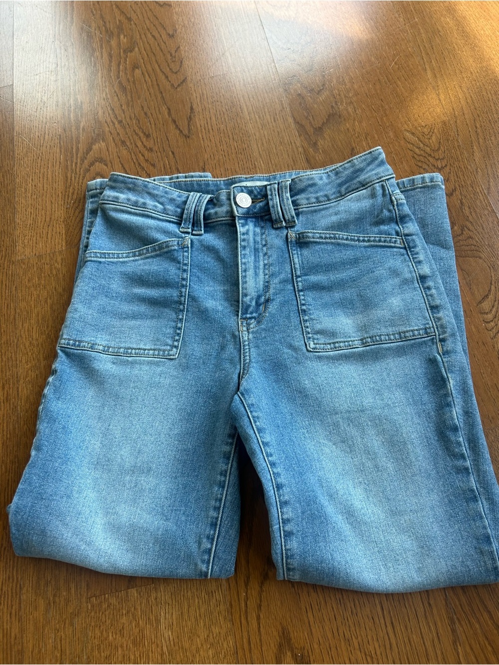 m jeans by maurices High Rise Slim Straight Ankle Jeans light wash